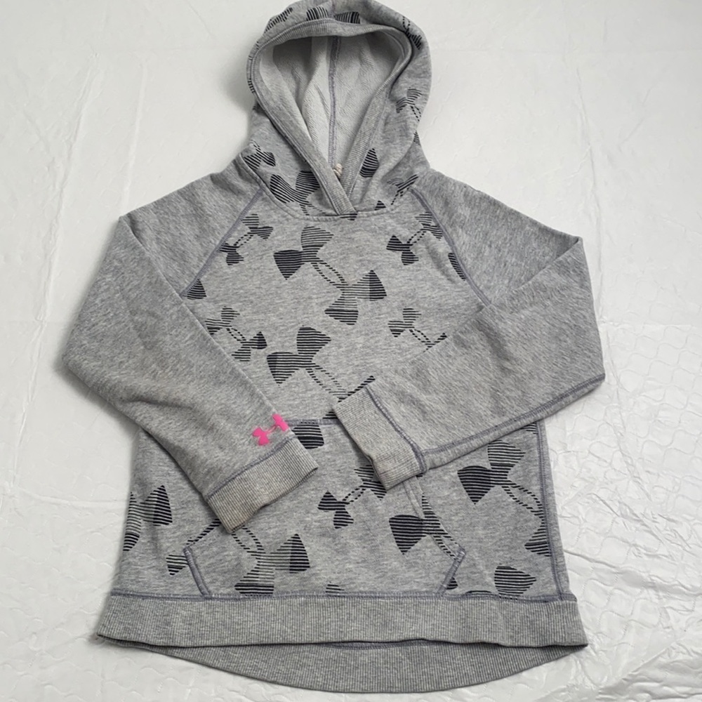Under Armour gray long sleeve logo hoodie